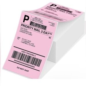 Pink Shipping Labels for Home
